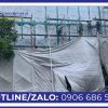 Bạt sọc 3 màu mã lai bao che giàn giáo công trình xây dựng