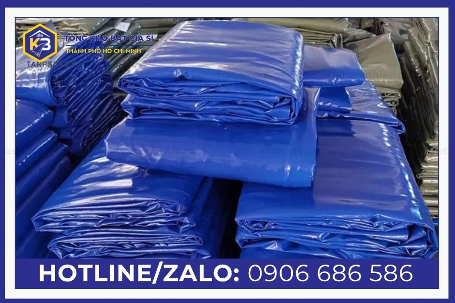 Hỉnh ảnh thực tế nguyên cuộn bạt xanh dương tím
