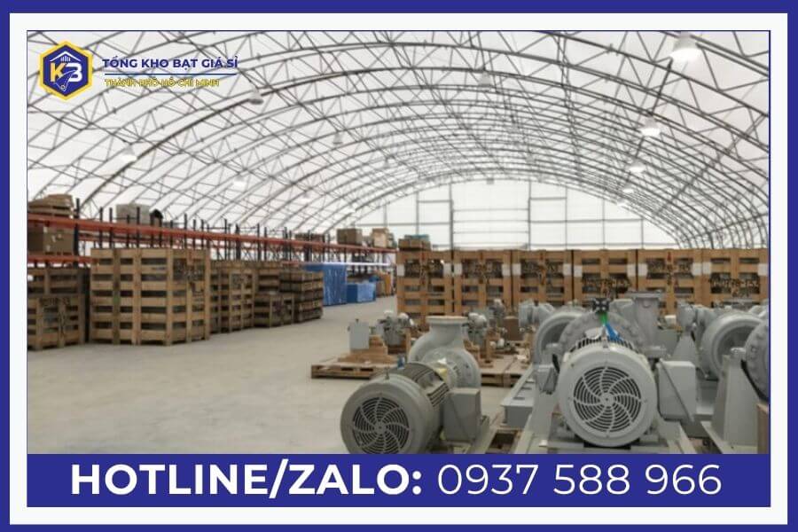 Kho bạt giá sỉ cung cấp bạt che kho xưởng